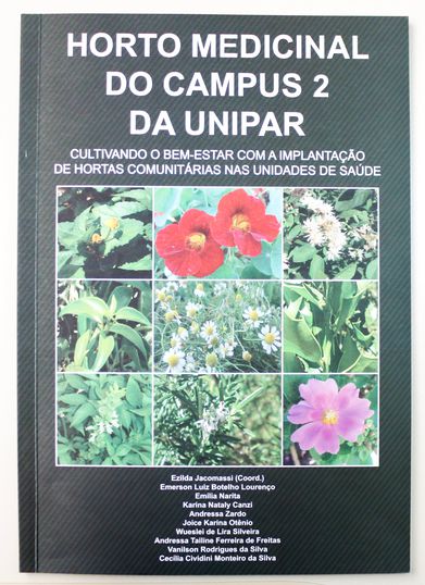 Capa do livro ‘Horto Medicinal do Campus 2 da Unipar’, obra desenvolvida por professores, profissionais e acadêmicos