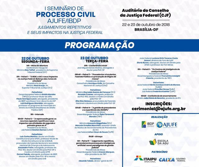 1° Seminário de Processo Civil AJUFE-IBDP 1