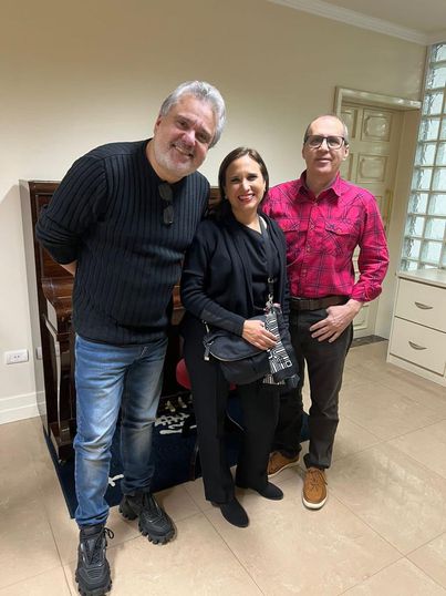 Com o Dr. Cássio Garcia e professor Prandi (pró-magíster).